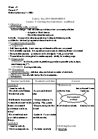 Giáo án Tiếng Anh 9 - Week 19, Unit 6: The en