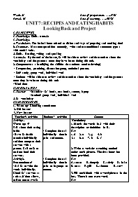 Giáo án Tiếng Anh 9 - Week 21, Unit 7+8 - Năm