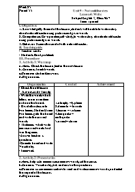 Giáo án Tiếng Anh 9 - Week 25 - Năm học 2020-