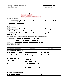 Giáo án Tiếng Anh 9 - Week 27 - Năm học 2022-