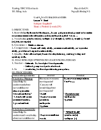 Giáo án Tiếng Anh 9 - Week 29 - Năm học 2022-