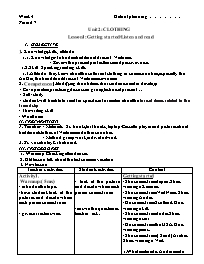 Giáo án Tiếng Anh 9 - Week 4, Unit 2: Clothin