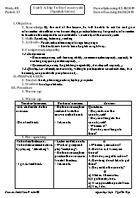 Giáo án Tiếng Anh 9 - Week 8 - Năm học 2019-2020 - Ngô Tấn Đạt