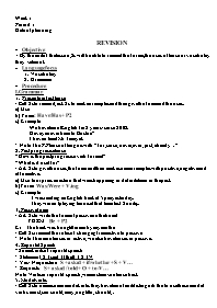 Giáo án Tiếng Anh Lớp 9 - Week 1, Period 1+2