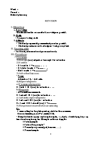 Giáo án Tiếng Anh Lớp 9 - Week 1