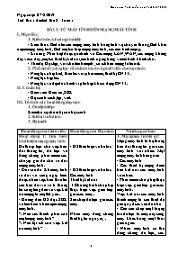 Giáo án Tin học 9 - Tuần 1, Bài 1: Từ máy tín