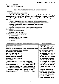 Giáo án Tin học 9 - Tuần 2, Bài 2: Mạng thông