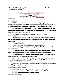 Giáo án Toán 9 (Đại số) - Tuần 10 - Năm học 2