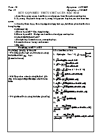 Giáo án Toán 9 - Tuần 10 - Năm học 2019-2020