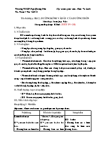 Giáo án Toán 9 - Tuần 10 - Năm học 2023-2024 