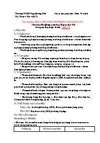 Giáo án Toán 9 - Tuần 14 - Năm học 2023-2024