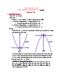 Giáo án Toán 9 - Tuần 24, Tiết 47+48: Hàm số 