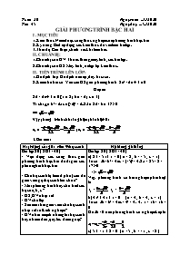 Giáo án Toán 9 - Tuần 26 - Năm học 2019-2020