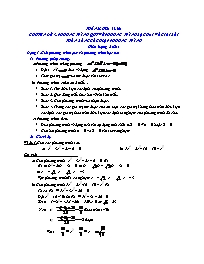 Giáo án Toán 9 - Tuần 28, Chuyên đề: Phương t