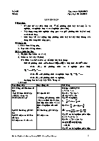 Giáo án Toán 9 - Tuần 28, Tiết 54: Luyện tập 