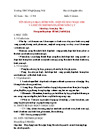 Giáo án Toán 9 - Tuần 30+31 - Năm học 2023-20