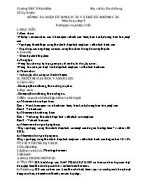 Giáo án Toán 9 - Tuần 31 - Năm học 2021-2022 