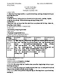 Giáo án Toán 9 - Tuần 32 - Năm học 2021-2022