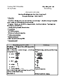 Giáo án Toán 9 - Tuần 34 - Năm học 2021-2022 