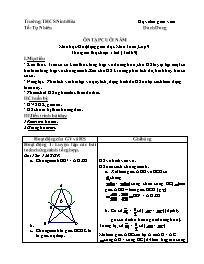 Giáo án Toán 9 - Tuần 35 - Năm học 2021-2022 