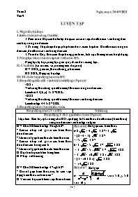 Giáo án Toán 9 - Tuần 5 - Năm học 2021-2022