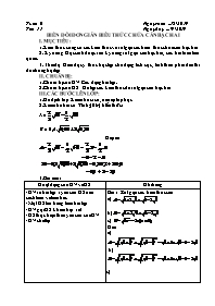 Giáo án Toán 9 - Tuần 6 - Năm học 2019-2020