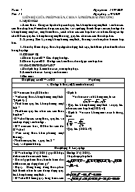 Giáo án Toán 9 - Tuần 7 - Năm học 2019-2020