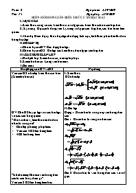 Giáo án Toán 9 - Tuần 8 - Năm học 2019-2020