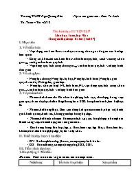 Giáo án Toán học Lớp 9 - Tuần 20 - Năm học 20