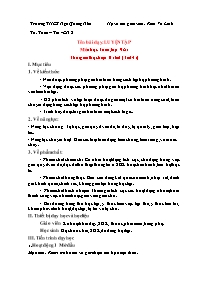 Giáo án Toán Lớp 9 - Tuần 19 - Năm học 2023-2