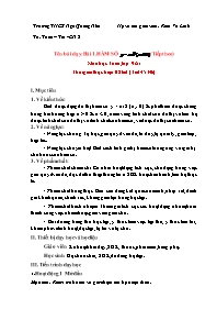 Giáo án Toán Lớp 9 - Tuần 20 - Năm học 2023-2