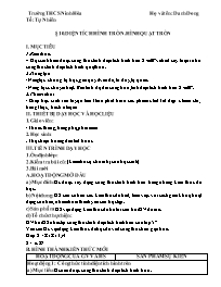 Giáo án Toán Lớp 9 - Tuần 28 - Năm học 2021-2