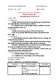 Giáo án Toán Lớp 9 - Tuần 29 - Năm học 2023-2