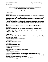 Giáo án Toán Lớp 9 - Tuần 30 - Năm học 2021-2