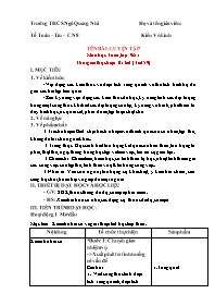 Giáo án Toán Lớp 9 - Tuần 30 - Năm học 2023-2