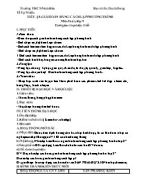 Giáo án Toán Lớp 9 - Tuần 31 - Năm học 2021-2