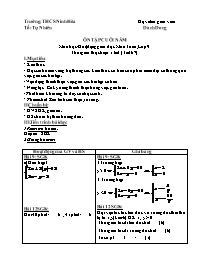 Giáo án Toán Lớp 9 - Tuần 34 - Năm học 2021-2