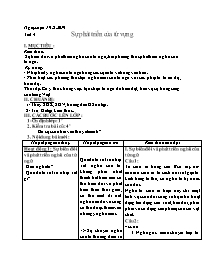 Giáo án Tự chọn Ngữ văn 9 - Tiết 4: Sự phát t