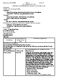 Giáo án Tự chọn Ngữ văn 9 - Tiết 6: Rèn kĩ nă