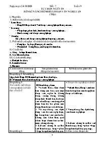 Giáo án Tự chọn Ngữ văn 9 - Tiết 7: Rèn kĩ nă