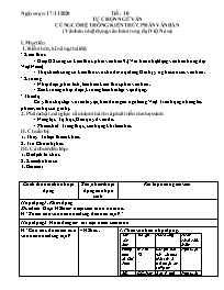 Giáo án Tự chọn Ngữ văn 9 - Tuần 10: Củng cố 