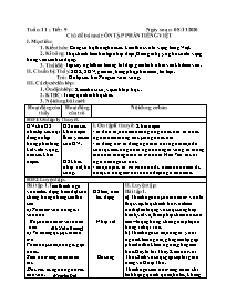 Giáo án Tự chọn Ngữ văn 9 - Tuần 11, Tiết 9: