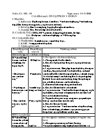 Giáo án Tự chọn Ngữ văn 9 - Tuần 12, Tiết 10: