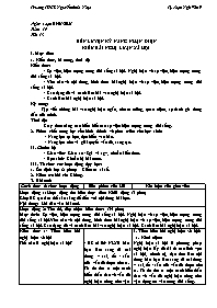 Giáo án Tự chọn Ngữ văn 9 - Tuần 19, Tiết 13: