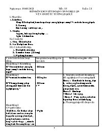 Giáo án Tự chọn Ngữ văn 9 - Tuần 21, Tiết 15: