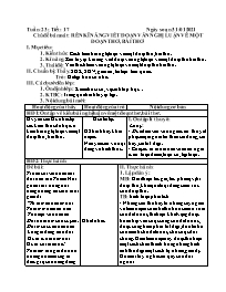 Giáo án Tự chọn Ngữ văn 9 - Tuần 23, Tiết 17:
