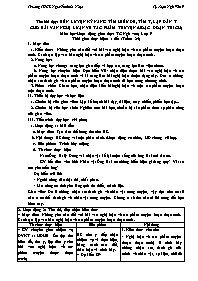Giáo án Tự chọn Ngữ văn 9 - Tuần 24, Bài: Rèn