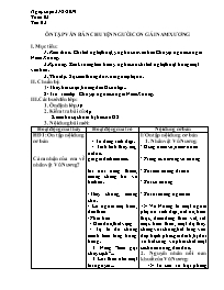 Giáo án Tự chọn Ngữ văn 9 - Tuần 3, Tiết 3: Ô