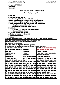 Giáo án Tự chọn Ngữ văn 9 - Tuần 6+7: Rèn luy