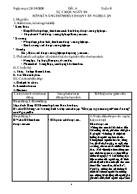Giáo án Tự chọn Ngữ văn 9 - Tuần 8, Tiết 6: R